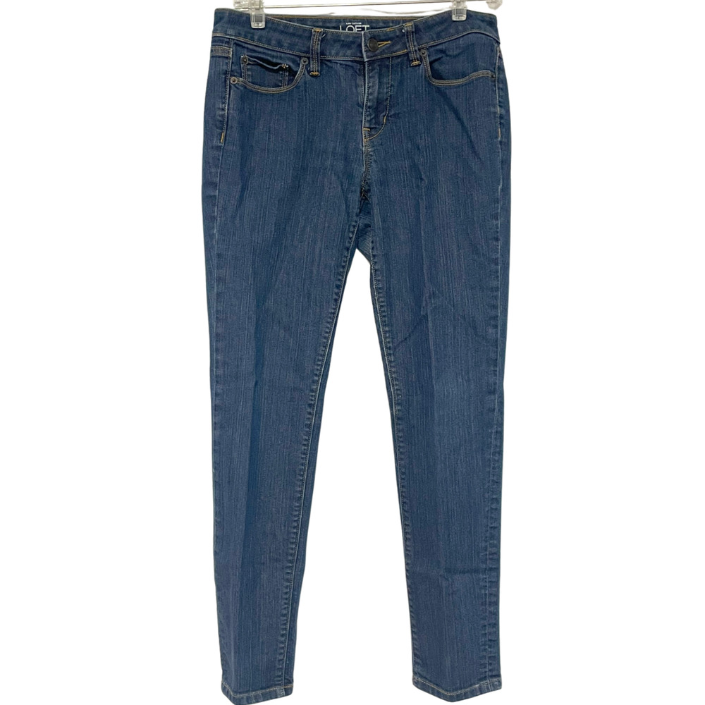 LOFT Skinny Jeans Sz 28/6 Medium-Dark Wash Denim 31x28.5 Modern Fit Stretch